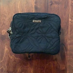 Kate Spade Marivaux Black Embroidered Makeup Bag